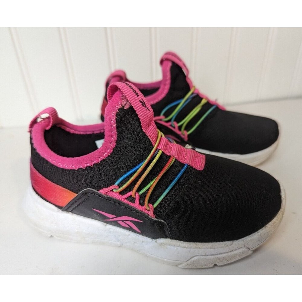 Reebok Girls Loop Rainbow‎ Athletic Sneakers Child Size 9 Excellent Condition